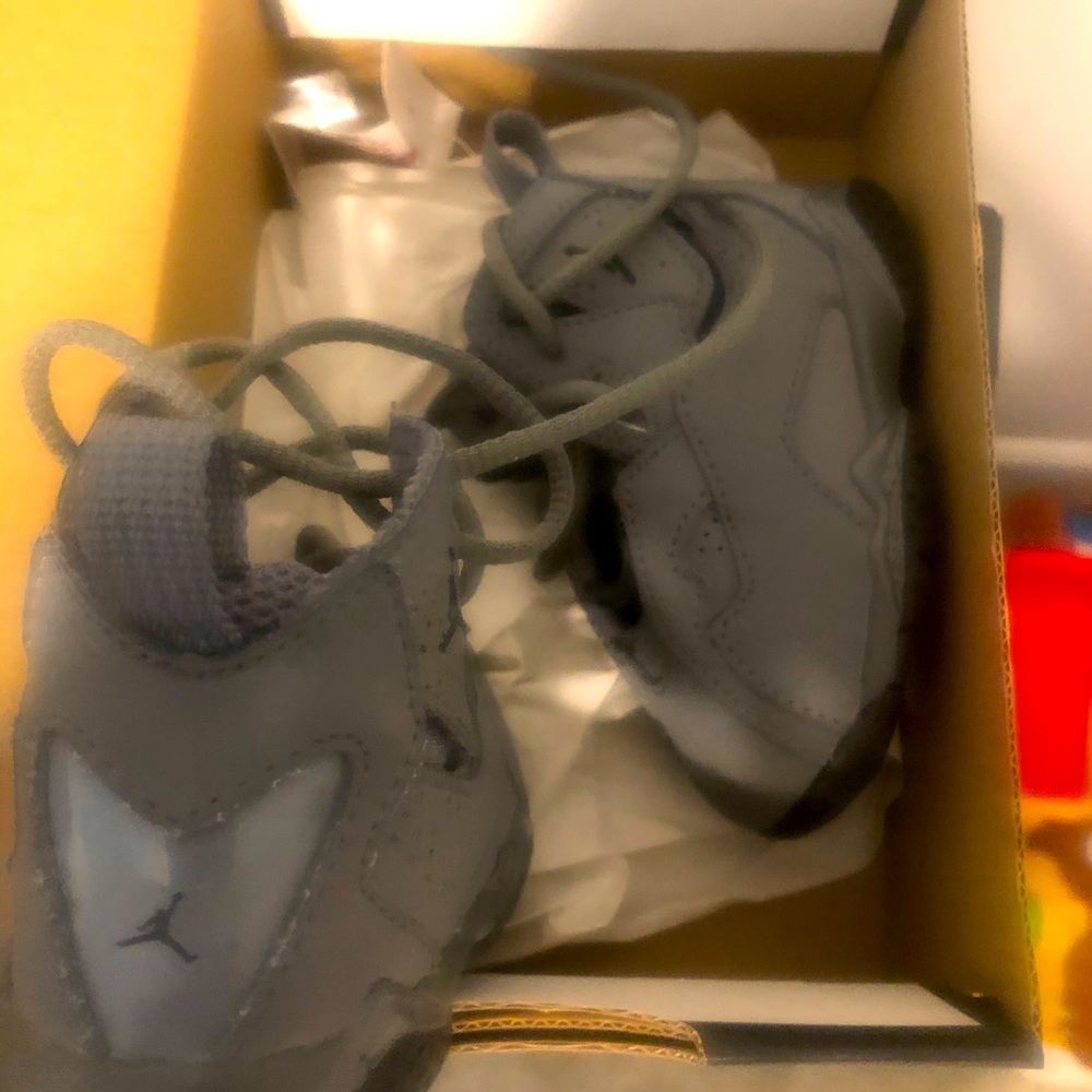 Gray and Black Jordans